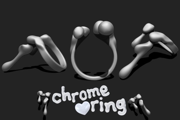 Chrome Ring 02 - 3D Print