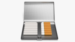 Cigarette metal case box 02 open