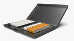 Cigarette metal case box 02 open
