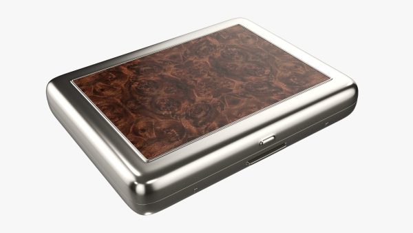 Cigarette metal case box 03 closed