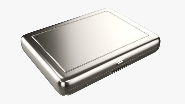 Cigarette metal case box 03 closed