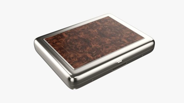 Cigarette metal case box 03 closed