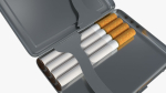 Cigarette metal case box 03 open