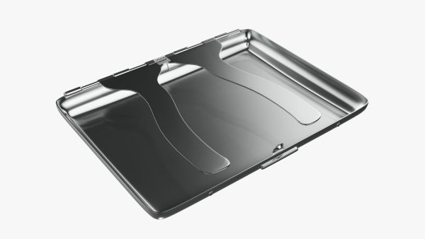 Cigarette metal case box 04 closed