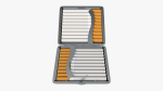 Cigarette metal case box 05 open