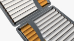 Cigarette metal case box 05 open