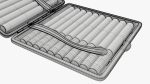 Cigarette metal case box 05 open