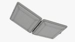 Cigarette metal case box 05 open