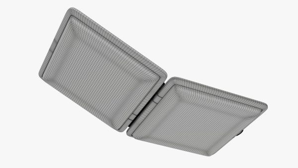 Cigarette metal case box 05 open