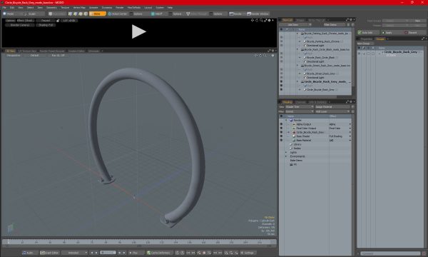 Circle Bicycle Rack Grey