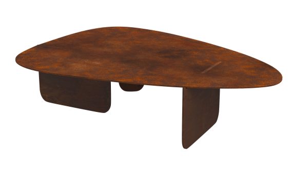 Circular Coffee Table Unique Organic Rust Modern Corten Steel