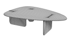 Circular Coffee Table Unique Organic Rust Modern Corten Steel