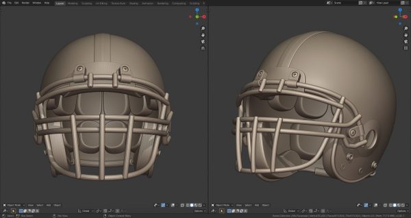 Classic 80s-2010s Football Helmet