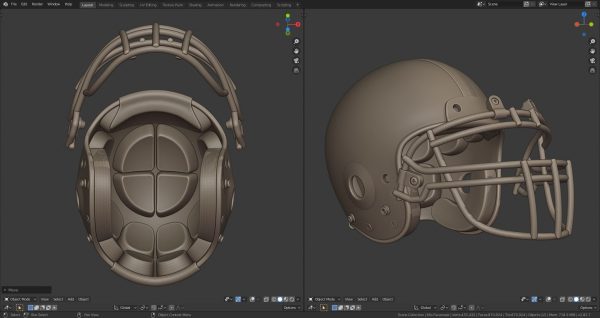 Classic 80s-2010s Football Helmet