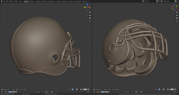 Classic 80s-2010s Football Helmet