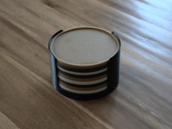 Coasters and storage box