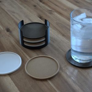 Coasters and storage box