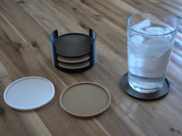 Coasters and storage box