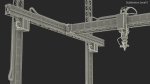 Cobod 3D Printer Module for House Building Rigged