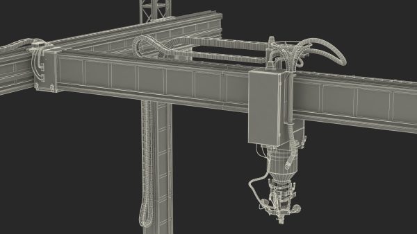 Cobod 3D Printer Module for House Building Rigged