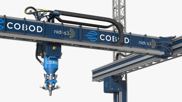 Cobod 3D Printer Module for House Building Rigged