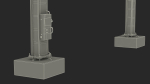 Cobod 3D Printer Module for House Building Rigged
