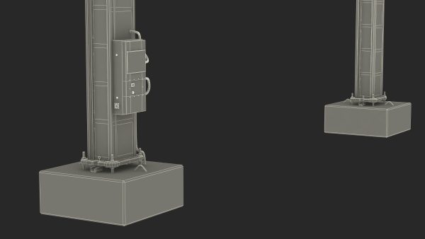 Cobod 3D Printer Module for House Building Rigged