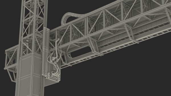 Cobod 3D Printer Module for House Building Rigged