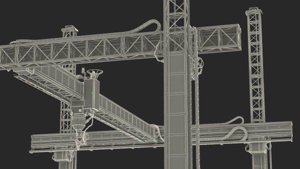 Cobod 3D Printer Module for House Building Rigged