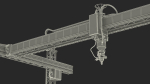 Cobod 3D Printer Module for House Building Rigged