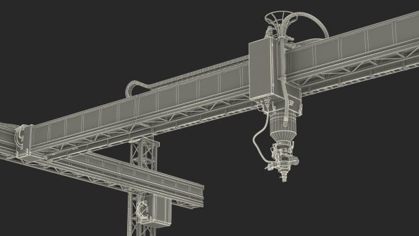 Cobod 3D Printer Module for House Building Rigged