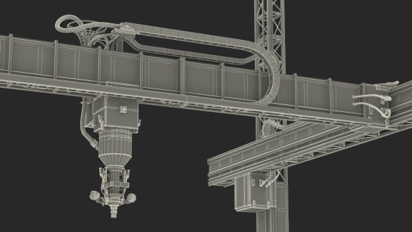 Cobod 3D Printer Module for House Building Rigged