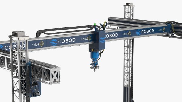 Cobod 3D Printer Module for House Building Rigged