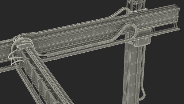Cobod 3D Printer Module for House Building Rigged