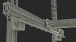 Cobod 3D Printer Module for House Building Rigged