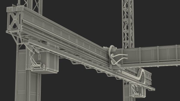 Cobod 3D Printer Module for House Building Rigged