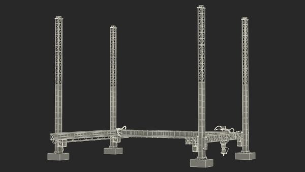 Cobod 3D Printer Module for House Building Rigged