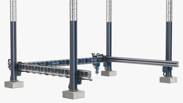 Cobod 3D Printer Module for House Building Rigged