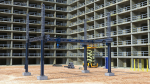 Cobod 3D Printer Module for House Building Rigged