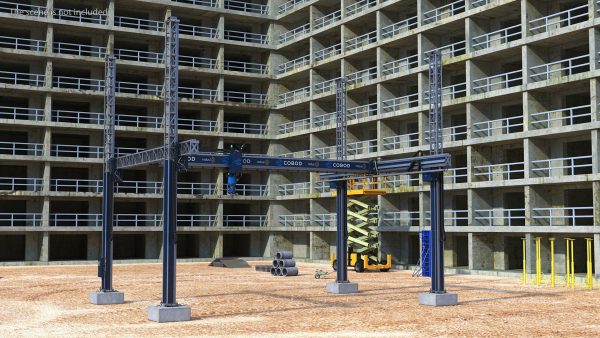 Cobod 3D Printer Module for House Building Rigged