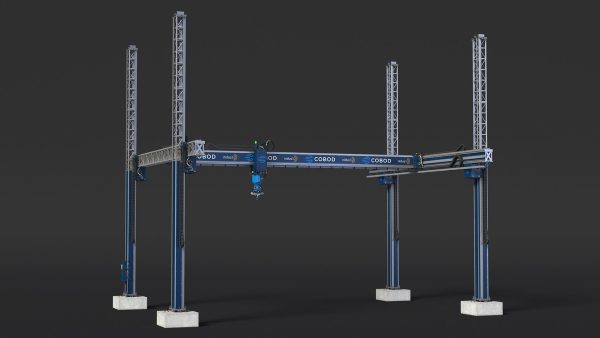Cobod 3D Printer Module for House Building Rigged