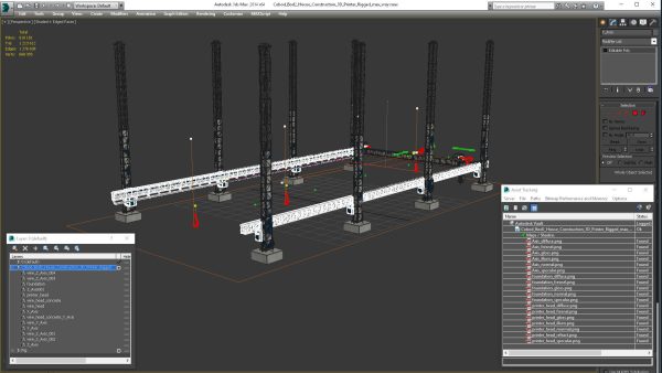 Cobod Bod2 House Construction 3D Printer Rigged