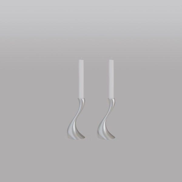 Cobra Candlestick Stainless Steel 2-pack 16 cm