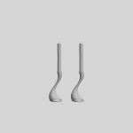 Cobra Candlestick Stainless Steel 2-pack 16 cm