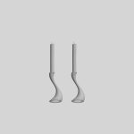 Cobra Candlestick Stainless Steel 2-pack 16 cm