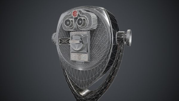Coin-operated Telescope Binoculars PBR Game Ready