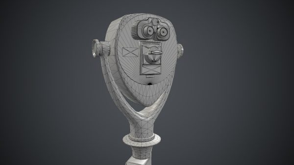 Coin-operated Telescope Binoculars PBR Game Ready