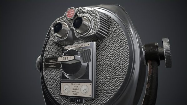 Coin-operated Telescope Binoculars PBR Game Ready