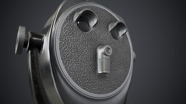 Coin-operated Telescope Binoculars PBR Game Ready