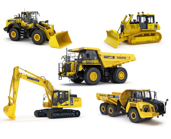 Collection Midsize Construction Machines Komatsu